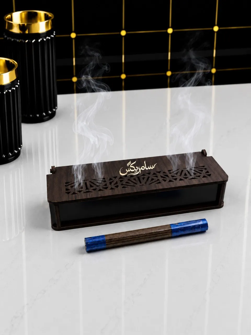 مبخرة أصيل – مبخرة أعواد ند مع تخزين 30 عود 4 مبخرة أعواد ند مع تخزين – مبخرة أصيل